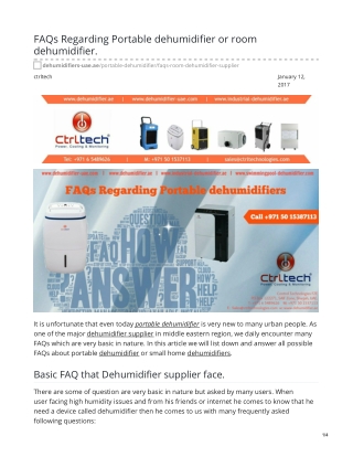 FAQs Regarding Portable dehumidifier or room dehumidifier. #portabledehumidifier