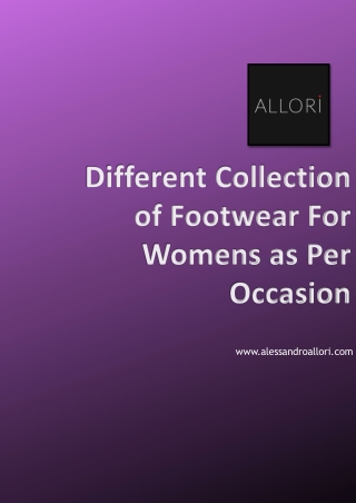 Different Collection of Footwear For Womens as Per Occasion