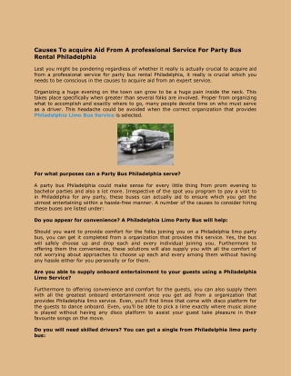 Philadelphia Limo Bus Service