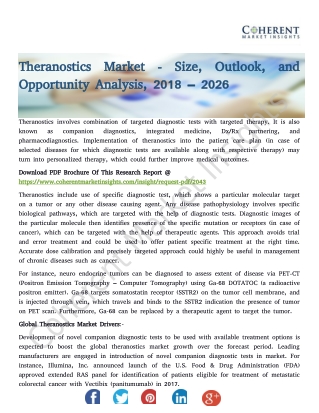 Theranostics Market - Size, Outlook, and Opportunity Analysis, 2018 – 2026