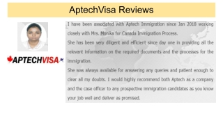 AptechVisa Customer Reviews