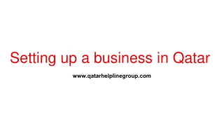 Business setup in Qatar