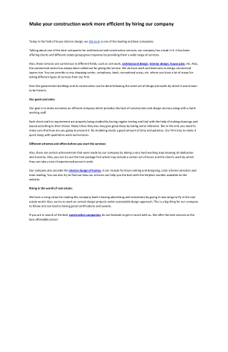 Make your construction work more efficient by hiring our company
