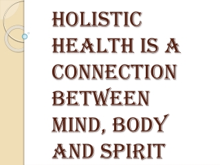 What is Holistic Health?