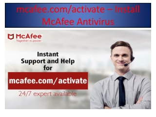 www.McAfee.com/activate -Sign in with your McAfee account now