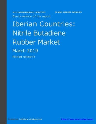 WMStrategy Demo Iberian Countries Nitrile Butadiene Rubber Market March 2019