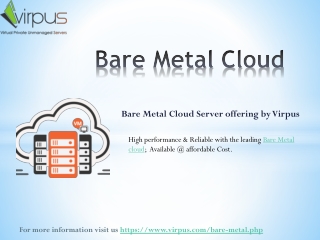 Bare Metal Virtual Cloud Server Hosting by Virpus