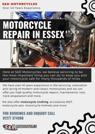 Motorcycle repair in Essex