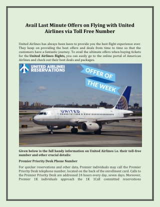 United Airlines Reservations | United Airlines Flights