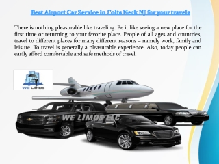 Best Airport Car Service in Colts Neck NJ for your travels