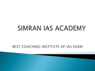 Simran IAS Academy for best IAS coaching in Chandigarh