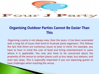 Organising Outdoor Parties Cannot Be Easier Than This