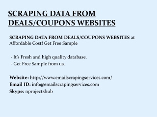 DATA SCRAPING FROM DEALSCOUPONS