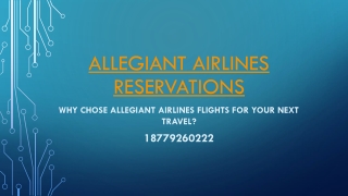 Why Chose Allegiant Airlines Flights For Your Next Travel?