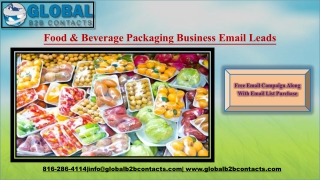 Food & Beverage Packaging Business Email Leads