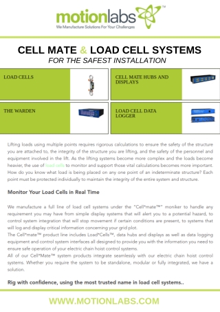 Power distribution Cell Mate & Load Cell Systems