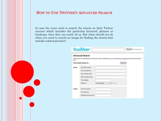 How to Use Twitter’s Advanced Search
