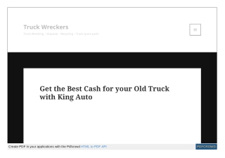 Get the Best Cash for your Old Truck with King Auto