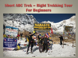 Short ABC Trek – Right Trekking Tour For Beginners