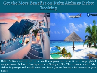 Get the More Benefits on Delta Airlines Ticket Booking