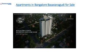 Apartments in Bangalore Basavanagudi for Sale