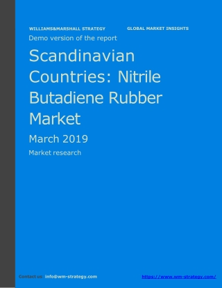 WMStrategy Demo Scandinavian Countries Nitrile Butadiene Rubber Market March 2019