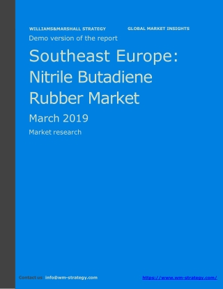 WMStrategy Demo Southeast Europe Nitrile Butadiene Market Market March 2019