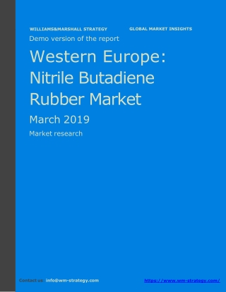 WMStrategy Demo Western Europe Nitrile Butadiene Rubber Market March 2019