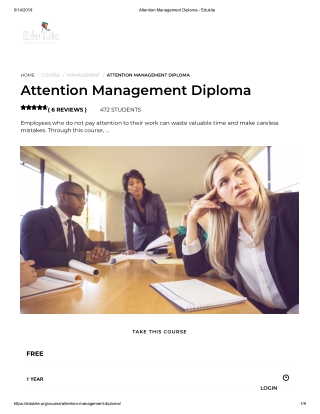 Attention Management Diploma - Edukite