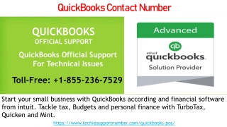Get the bugs resolved by dialling QuickBooks Contact Number 1 855-236-7529