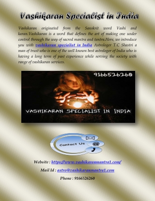 Vashikaran Specialist in India