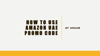 How To Use Amazon Promo Code UAE