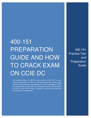 400-151 PREPARATION GUIDE AND HOW TO CRACK EXAM ON CCIE DC