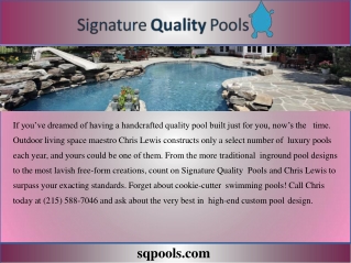 Custom Pools