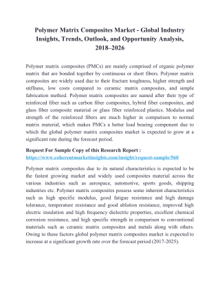 Polymer Matrix Composites Market