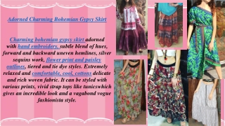 Adorned Charming Bohemian Gypsy Skirt
