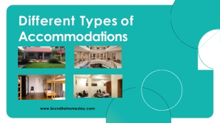 DIfferent Types Of Accommodation