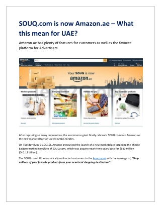 SOUQ.COM IS NOW AMAZON.AE – WHAT THIS MEAN FOR UAE?