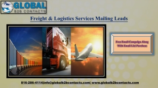 Freight & Logistics Services Mailing Leads