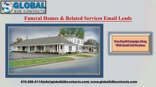 Funeral Homes & Related Services Email Leads