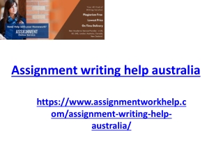 Assignment writing help australia