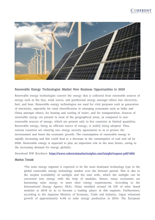 Renewable Energy Technologies Market