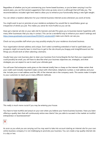 What You Should Learn About Jogging A Home Based Business For Profit