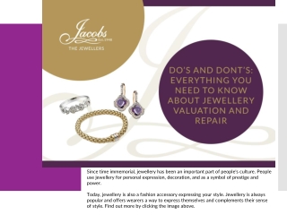 Do’s and Don’ts: Everything You Need to Know About Jewellery Valuation and Repair