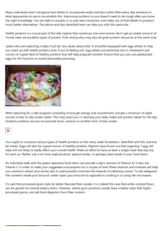 Go Ahead And Take Mystery Out Of Proper Nutrition