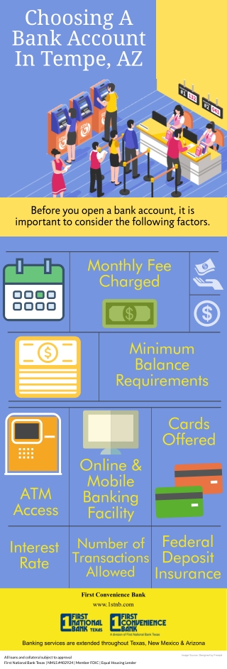 Choosing A Bank Account In Tempe, AZ