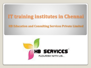 IT training institutes in Chennai