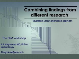Combining findings from different research
