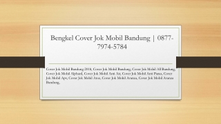 Bengkel Cover Jok Mobil Bandung | 0877-7974-5784