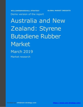 WMStrategy Demo Australia And New Zealand SBR Market March 2019